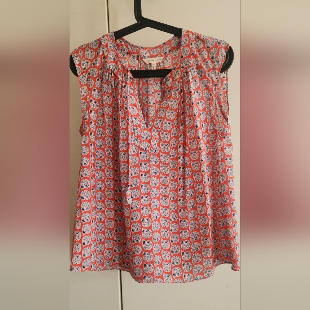 Floral Red and Blue top